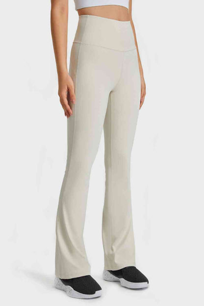 Millennia Elastic Waist Flare Yoga Pants - FitFemme.Shop