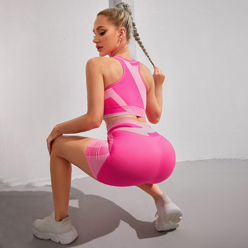Yoga Fitness Clothing Seamless Knitted Nylon Quick-drying Sports Running Suit - FitFemme.Shop