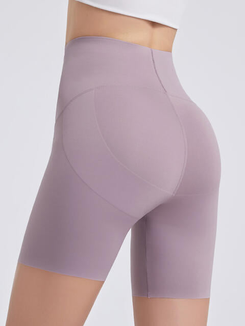 Wide Waistband Sports Shorts - FitFemme.Shop