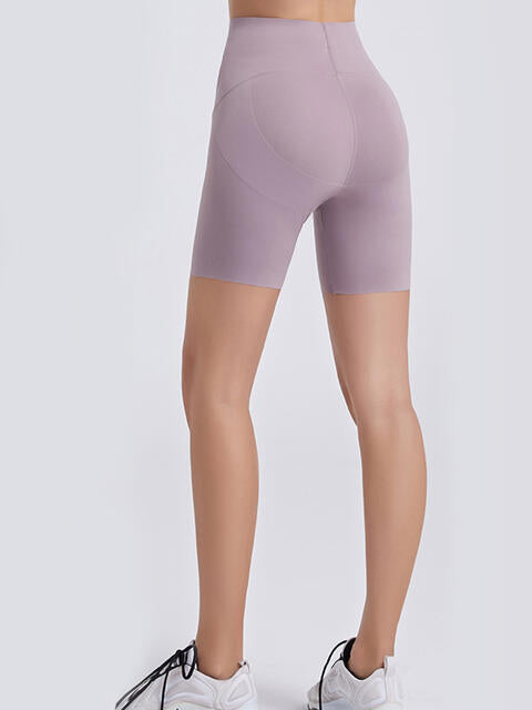Wide Waistband Sports Shorts - FitFemme.Shop