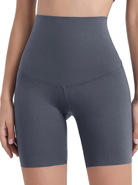 Wide Waistband Sports Shorts - FitFemme.Shop