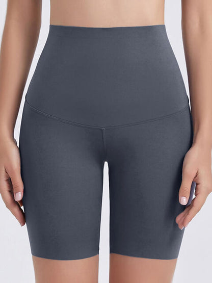 Wide Waistband Sports Shorts - FitFemme.Shop
