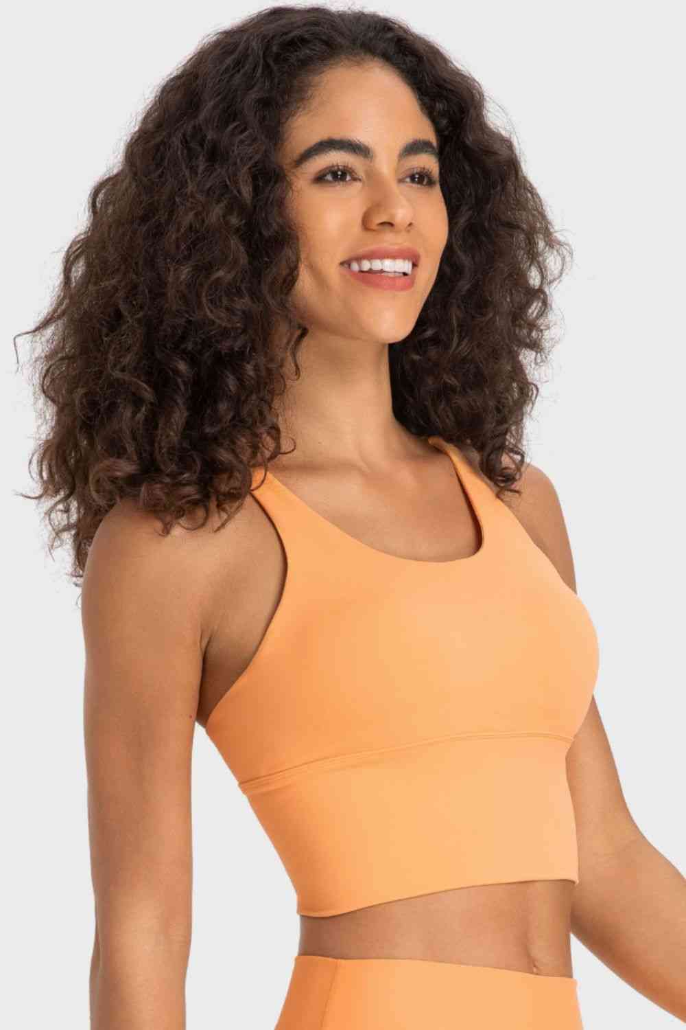 Millennia Crisscross Back Ladder Detail Sports Bra - FitFemme.Shop