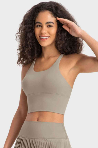 Millennia Crisscross Back Ladder Detail Sports Bra - FitFemme.Shop