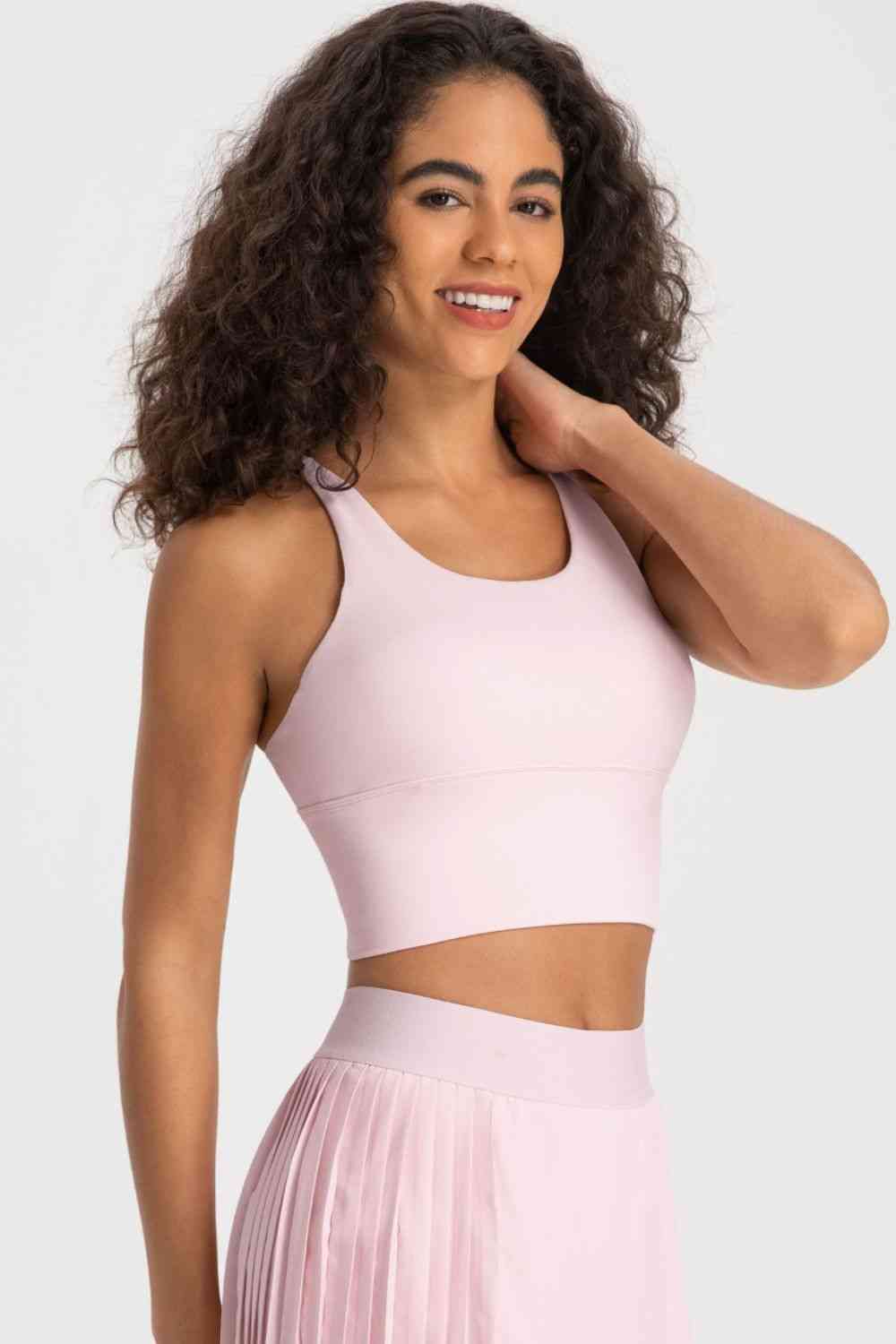 Millennia Crisscross Back Ladder Detail Sports Bra - FitFemme.Shop
