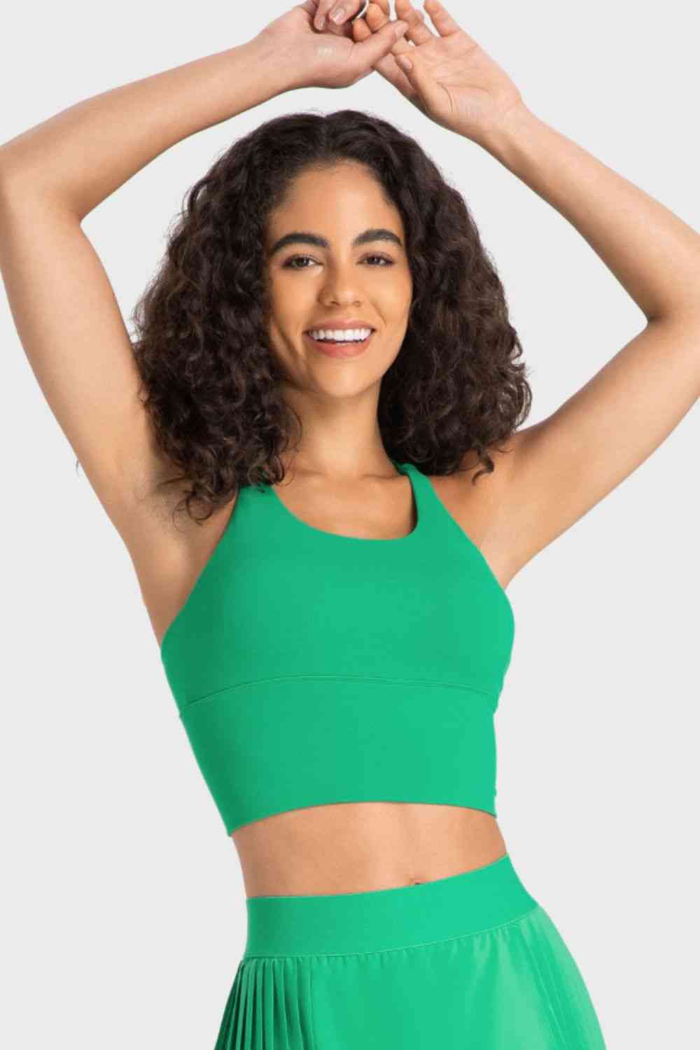 Millennia Crisscross Back Ladder Detail Sports Bra - FitFemme.Shop