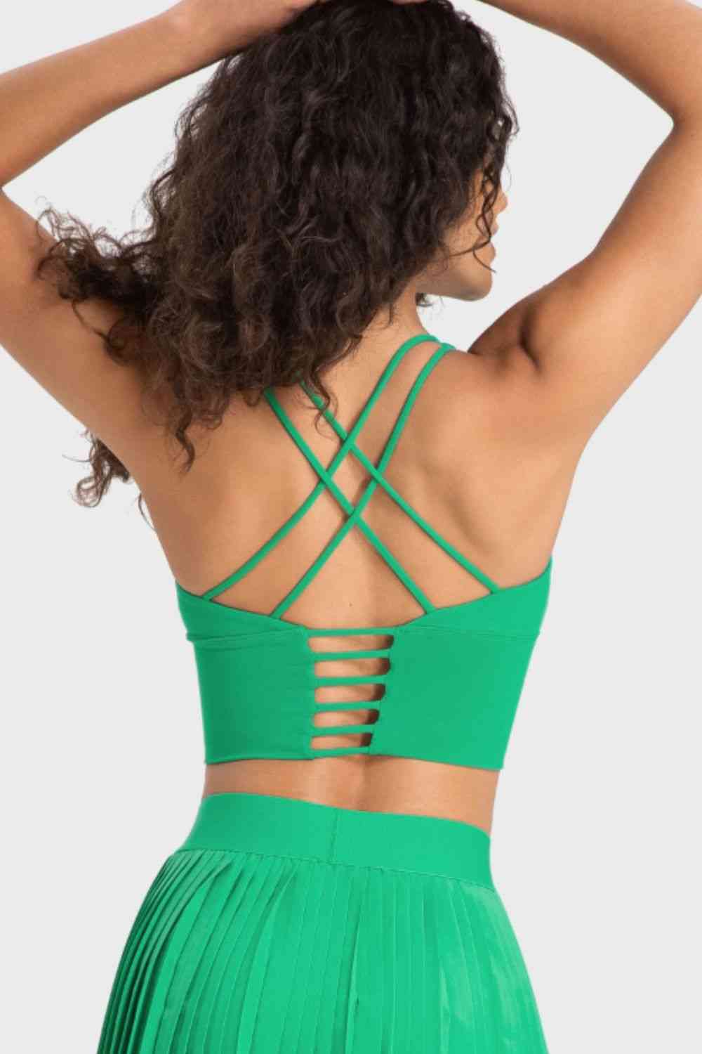 Millennia Crisscross Back Ladder Detail Sports Bra - FitFemme.Shop