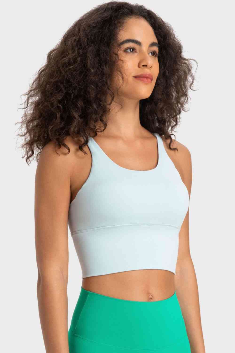 Millennia Crisscross Back Ladder Detail Sports Bra - FitFemme.Shop