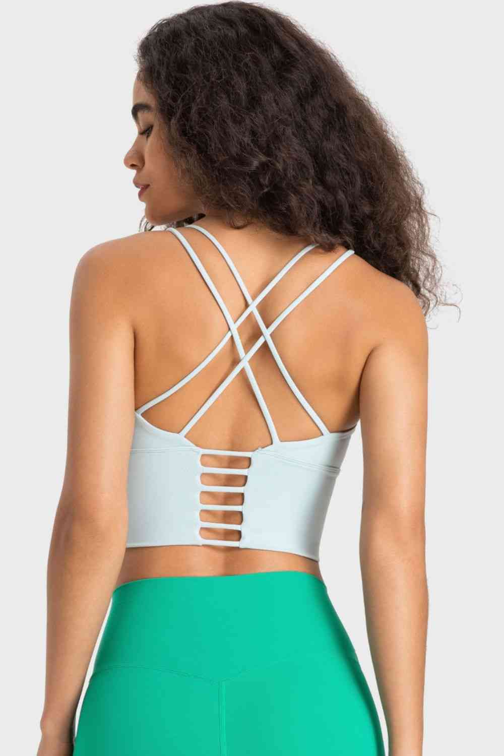 Millennia Crisscross Back Ladder Detail Sports Bra - FitFemme.Shop