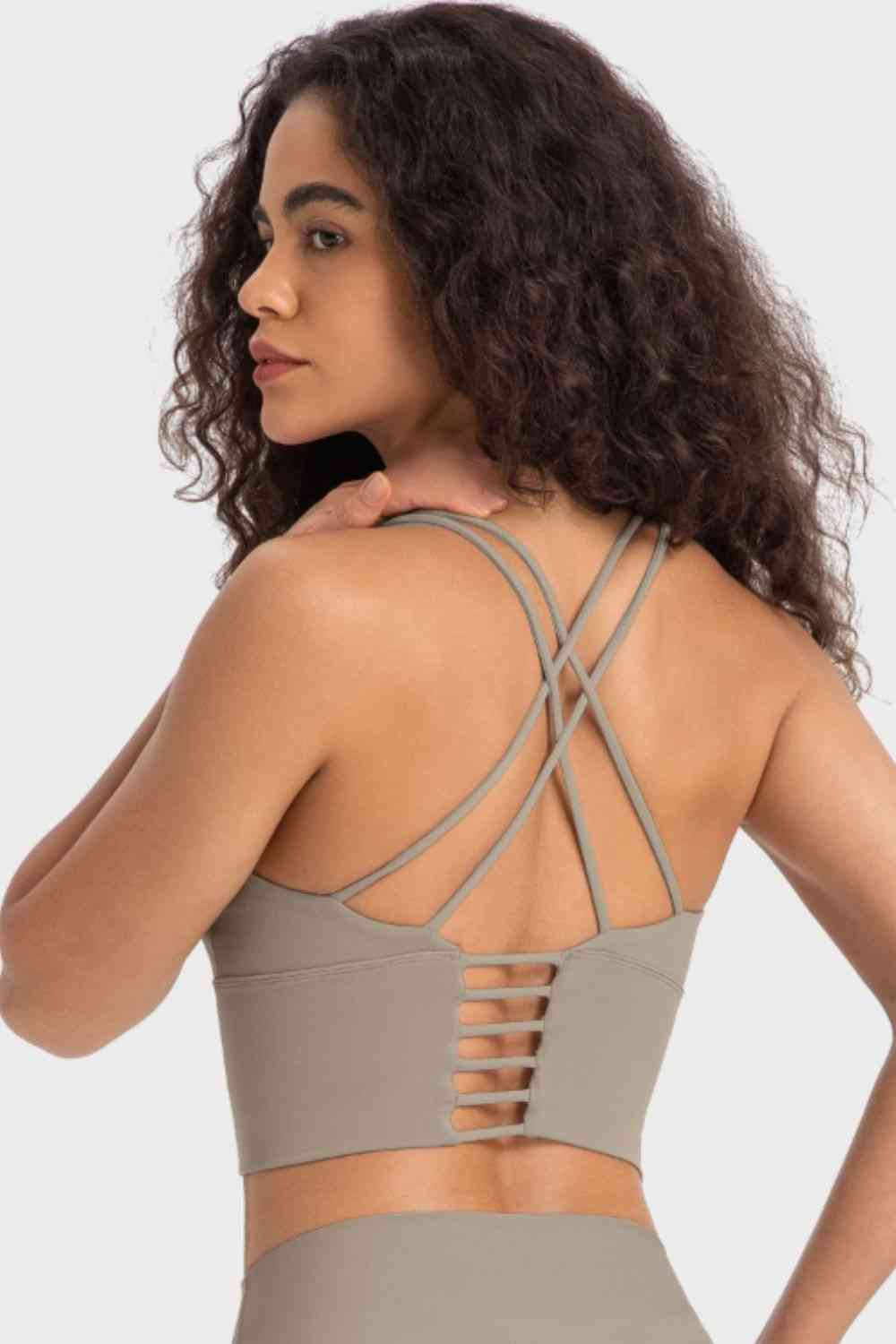 Millennia Crisscross Back Ladder Detail Sports Bra - FitFemme.Shop