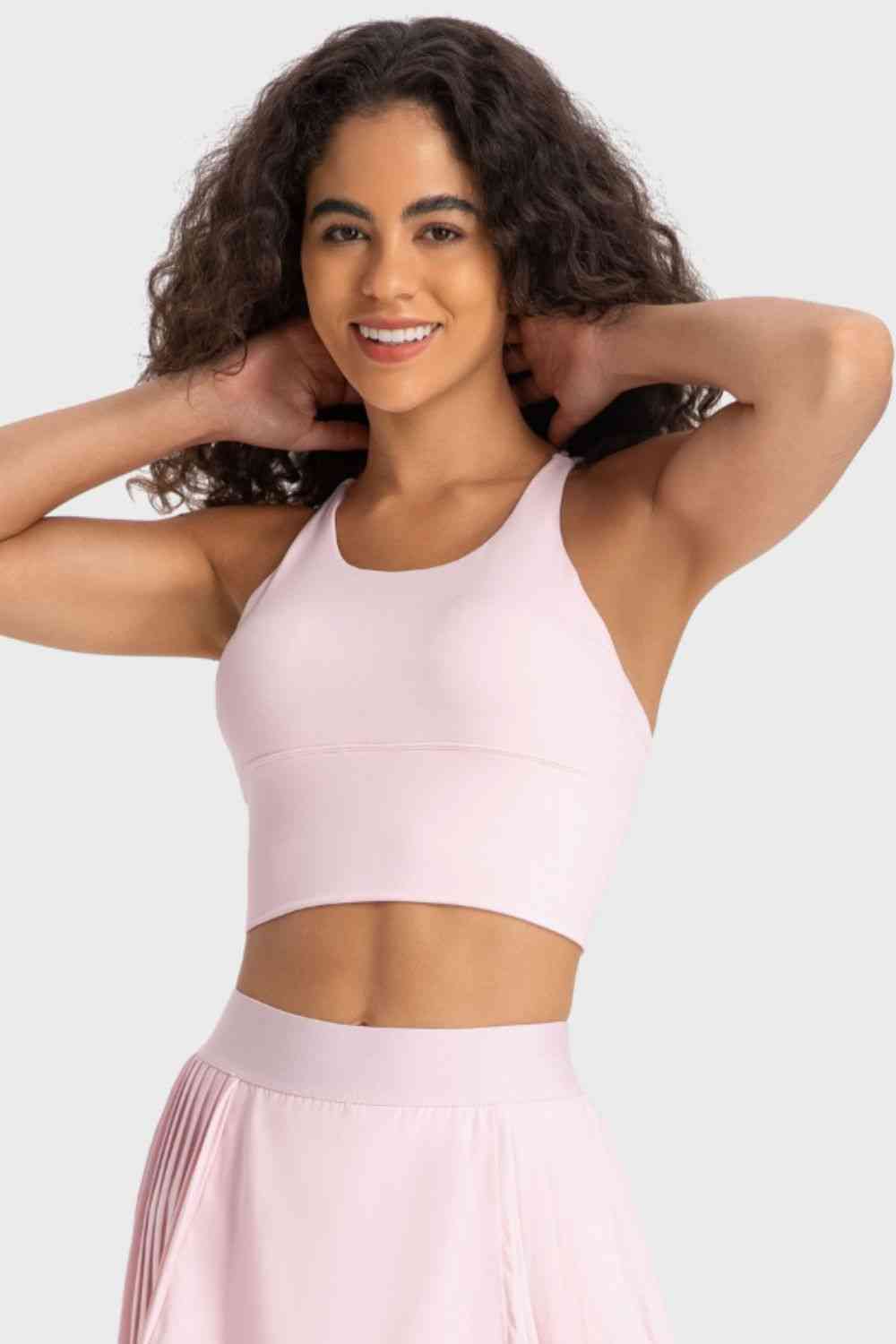 Millennia Crisscross Back Ladder Detail Sports Bra - FitFemme.Shop