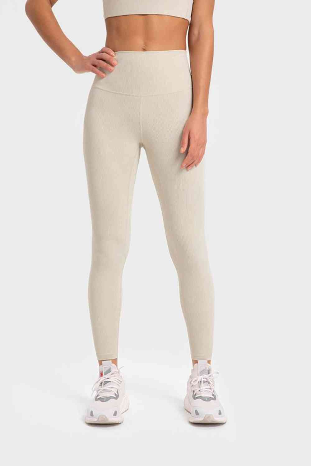 Millennia Highly Stretchy Wide Waistband Yoga Leggings - FitFemme.Shop