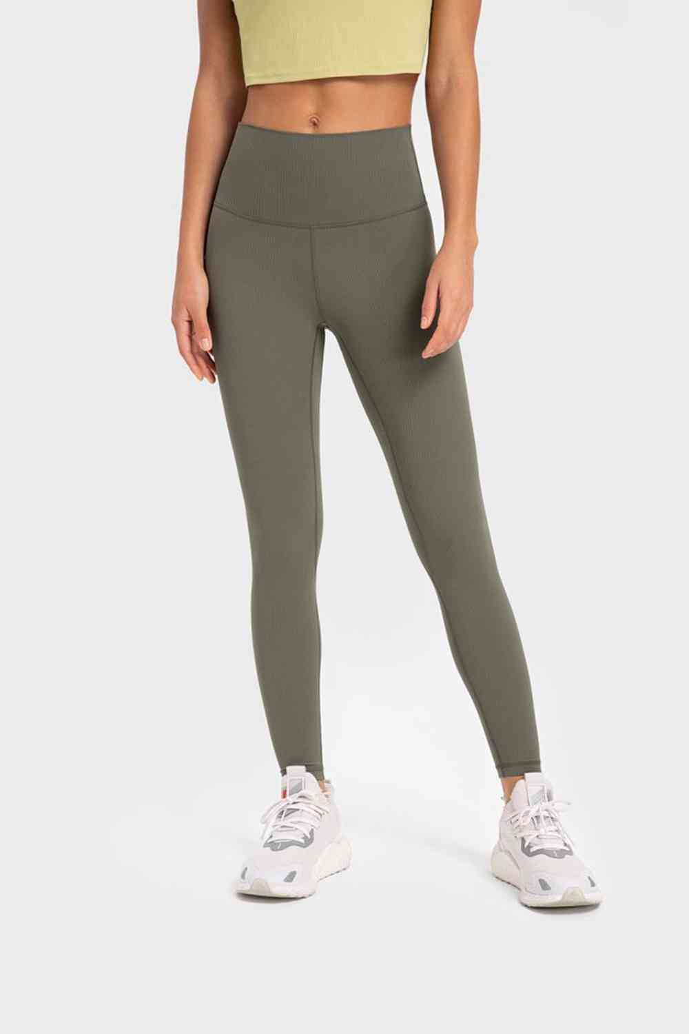 Millennia Highly Stretchy Wide Waistband Yoga Leggings - FitFemme.Shop