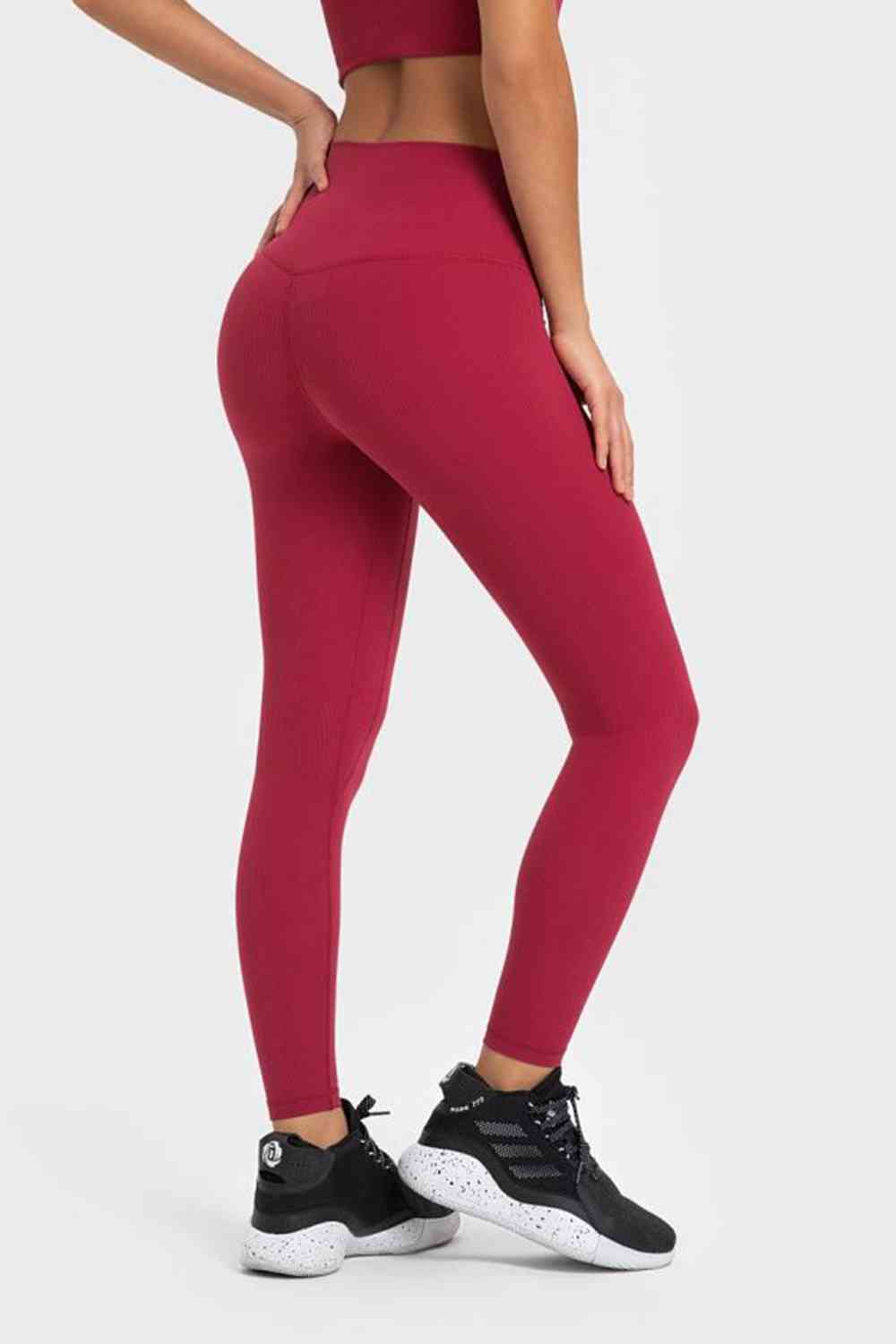 Millennia Highly Stretchy Wide Waistband Yoga Leggings - FitFemme.Shop