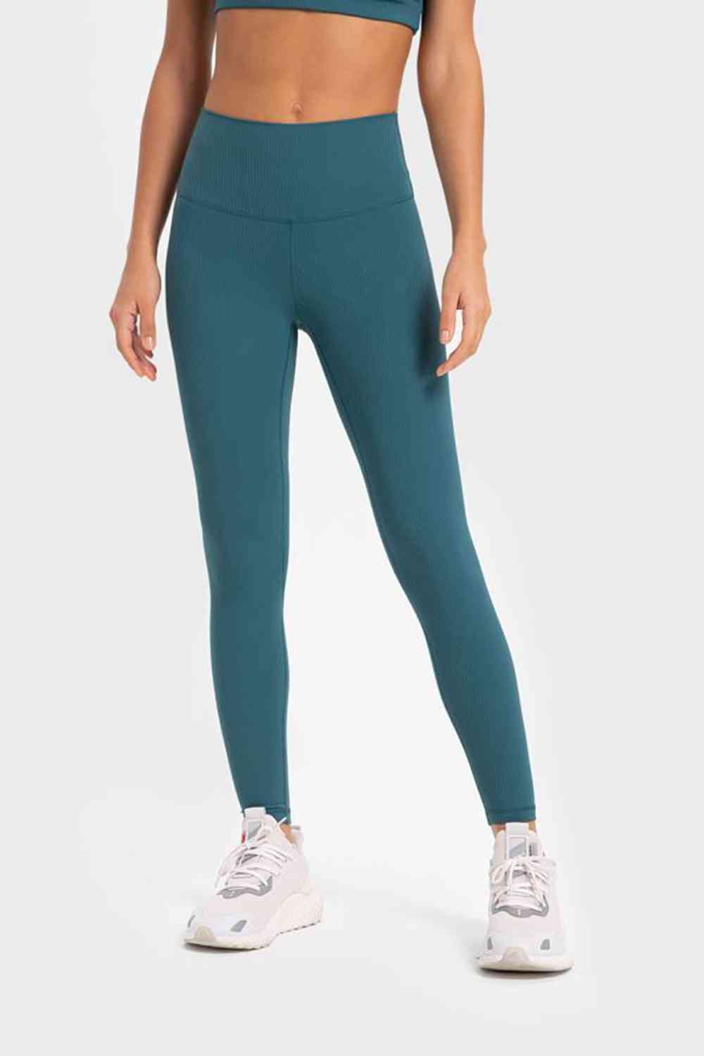 Millennia Highly Stretchy Wide Waistband Yoga Leggings - FitFemme.Shop