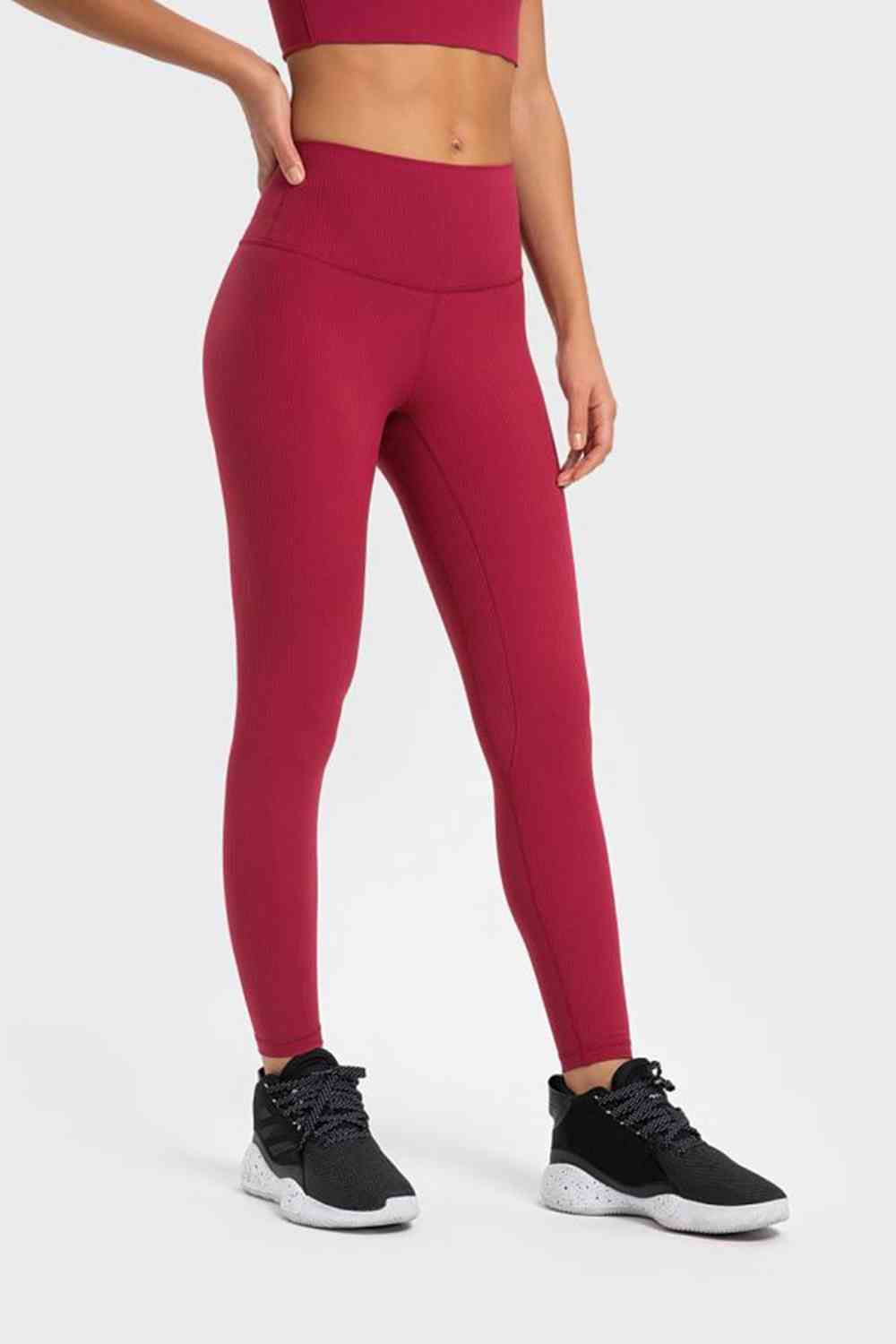 Millennia Highly Stretchy Wide Waistband Yoga Leggings - FitFemme.Shop