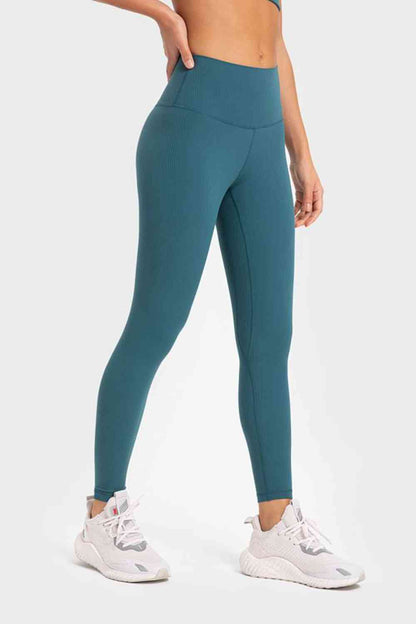 Millennia Highly Stretchy Wide Waistband Yoga Leggings - FitFemme.Shop