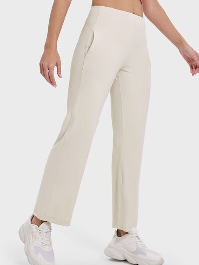Millennia Pocketed High Waist Active Pants - FitFemme.Shop