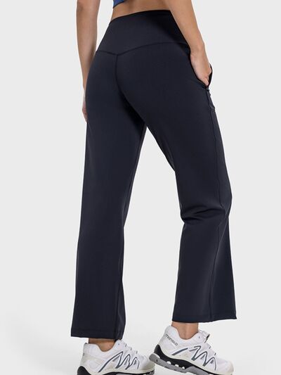 Millennia Pocketed High Waist Active Pants - FitFemme.Shop