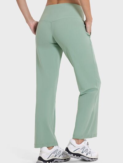 Millennia Pocketed High Waist Active Pants - FitFemme.Shop