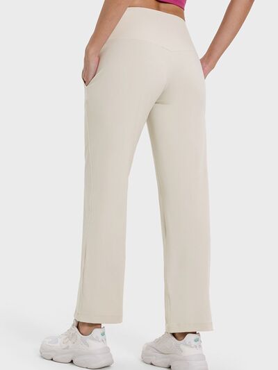 Millennia Pocketed High Waist Active Pants - FitFemme.Shop