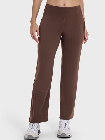 Millennia Pocketed High Waist Active Pants - FitFemme.Shop