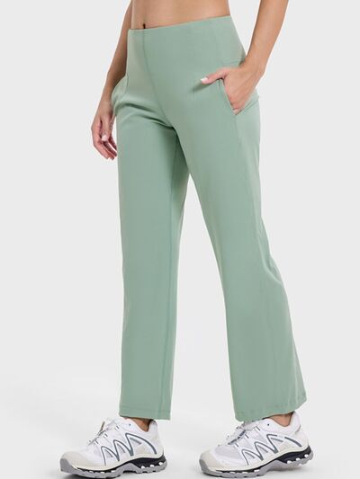 Millennia Pocketed High Waist Active Pants - FitFemme.Shop