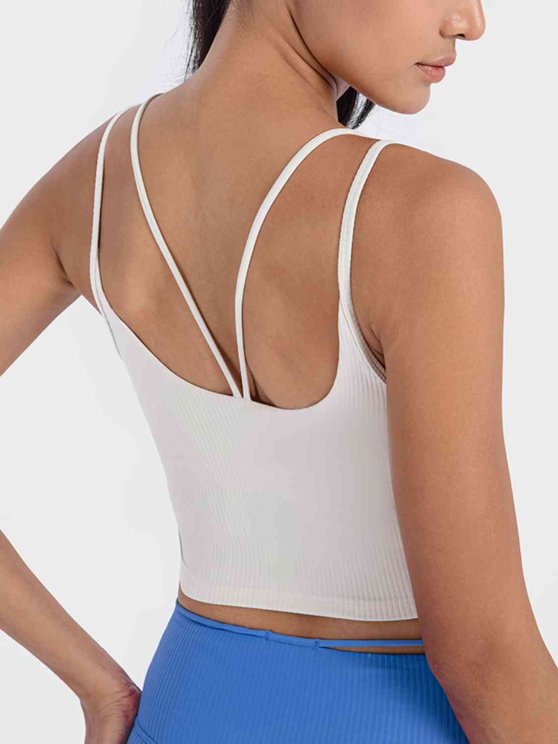 Millennia Double Strap Ribbed Sports Cami - FitFemme.Shop