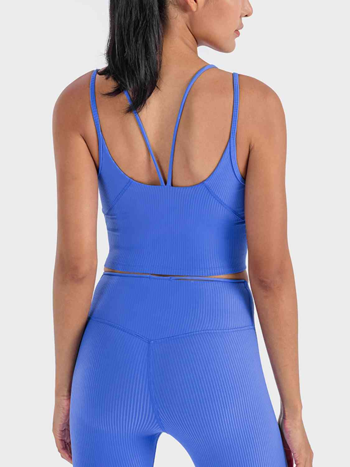 Millennia Double Strap Ribbed Sports Cami - FitFemme.Shop
