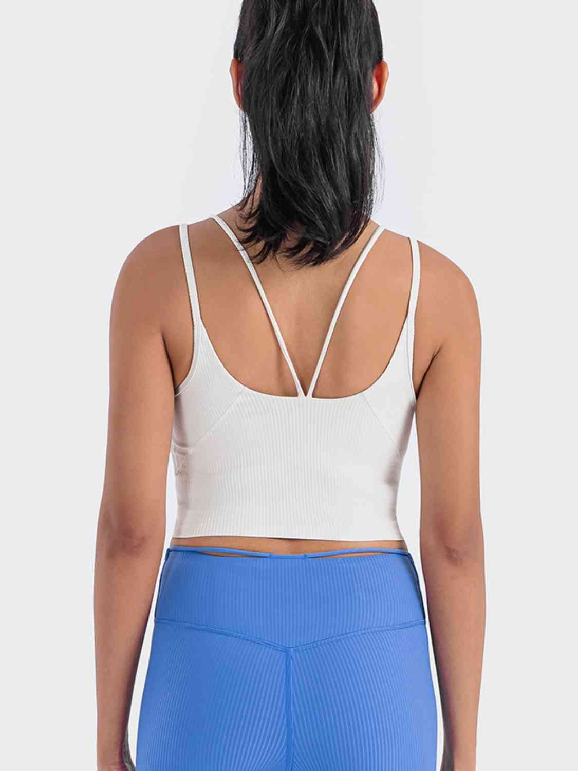 Millennia Double Strap Ribbed Sports Cami - FitFemme.Shop