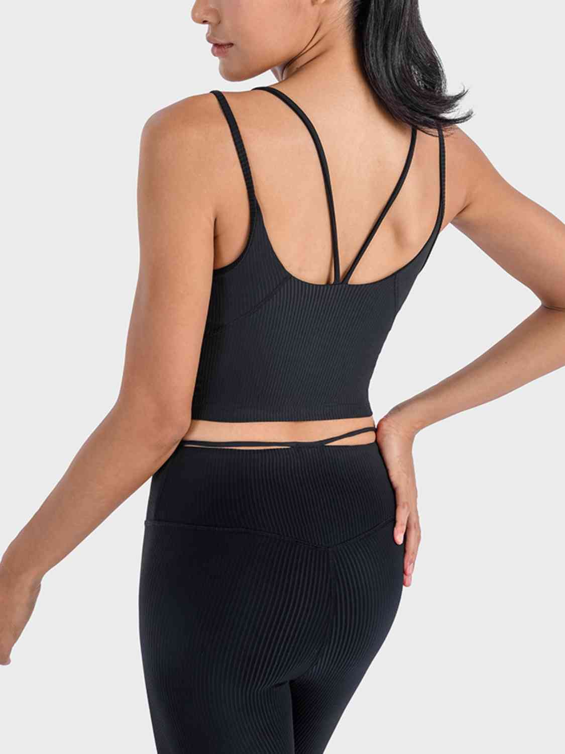 Millennia Double Strap Ribbed Sports Cami - FitFemme.Shop