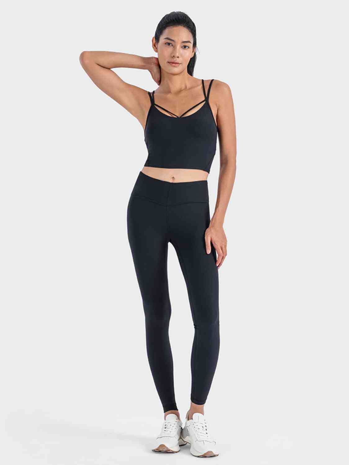 Millennia Double Strap Ribbed Sports Cami - FitFemme.Shop