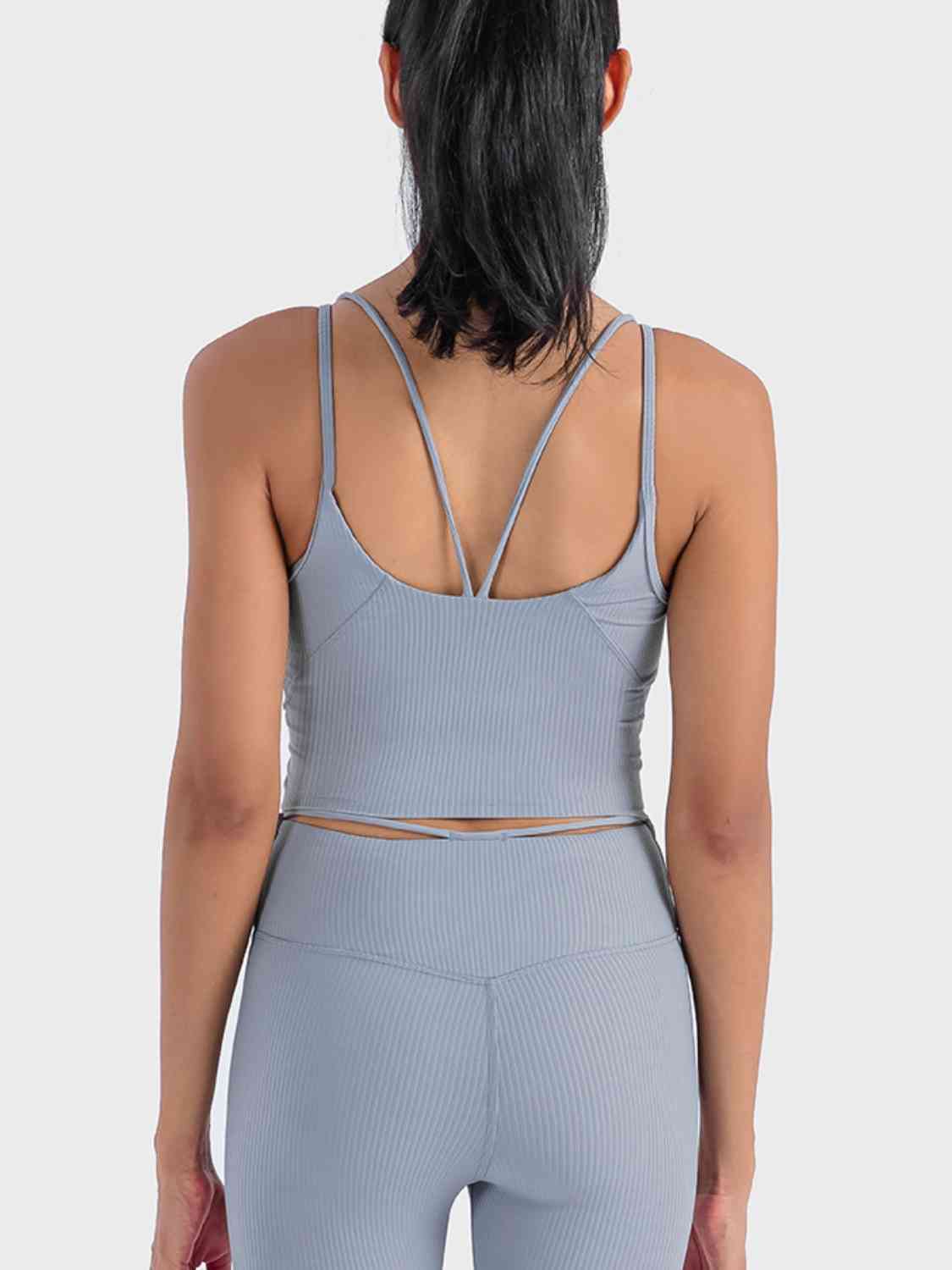 Millennia Double Strap Ribbed Sports Cami - FitFemme.Shop