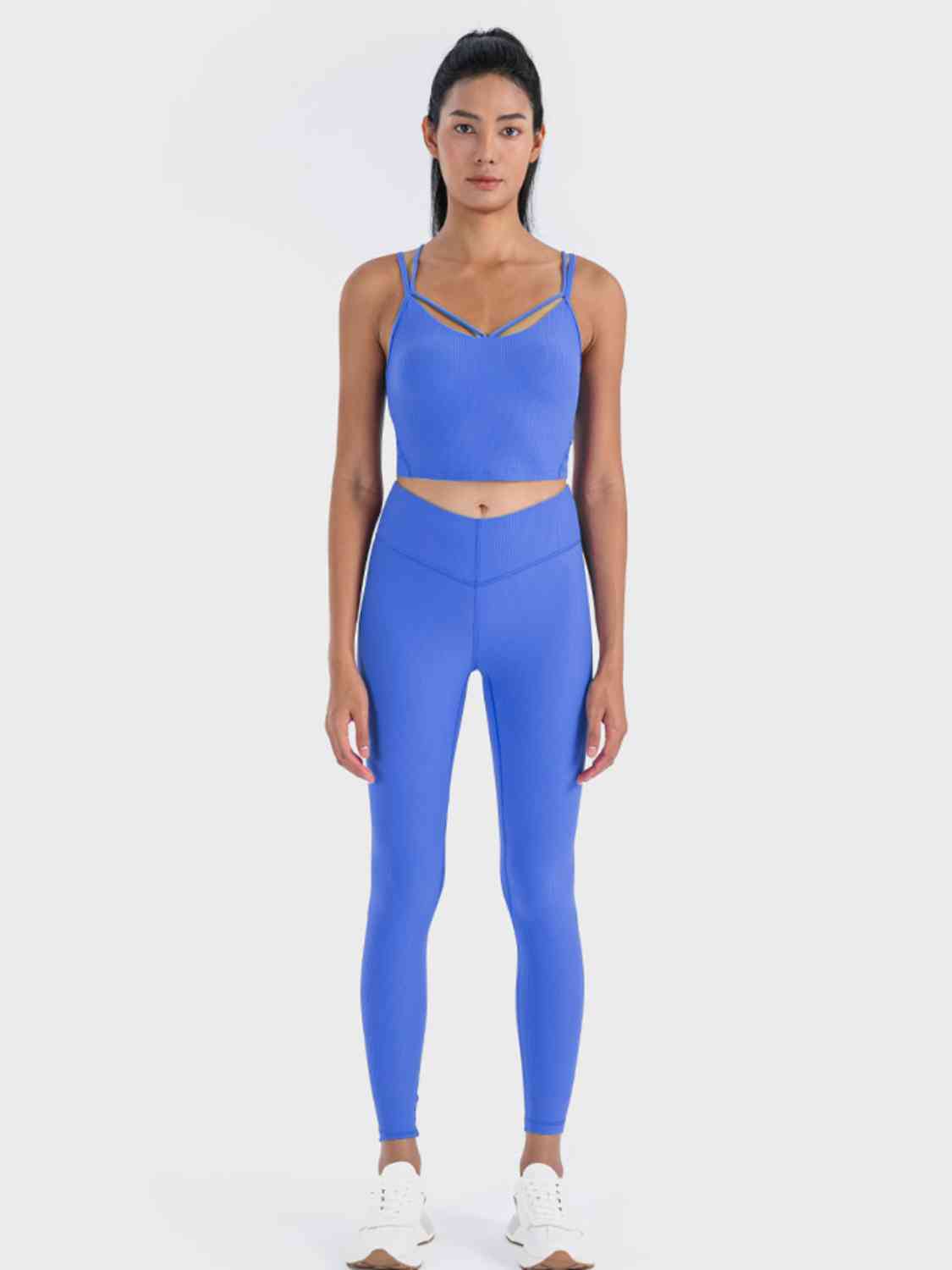 Millennia Double Strap Ribbed Sports Cami - FitFemme.Shop