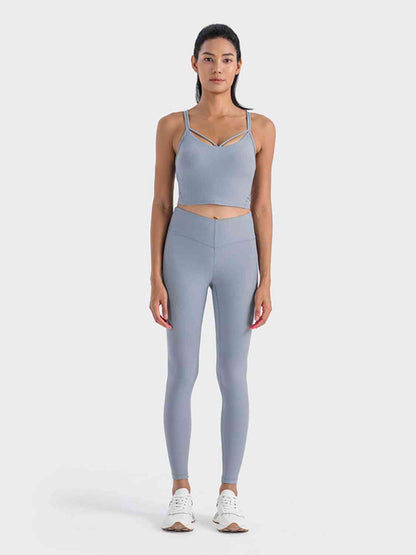 Millennia Double Strap Ribbed Sports Cami - FitFemme.Shop