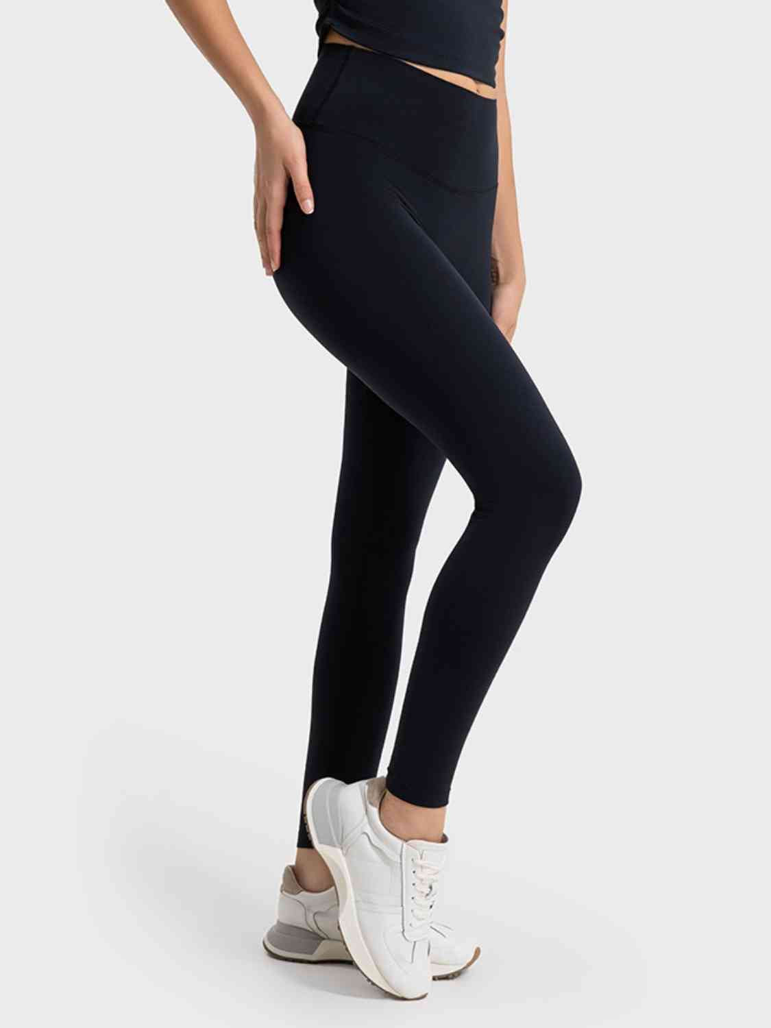 Millennia Wide Waistband Sports Leggings - FitFemme.Shop