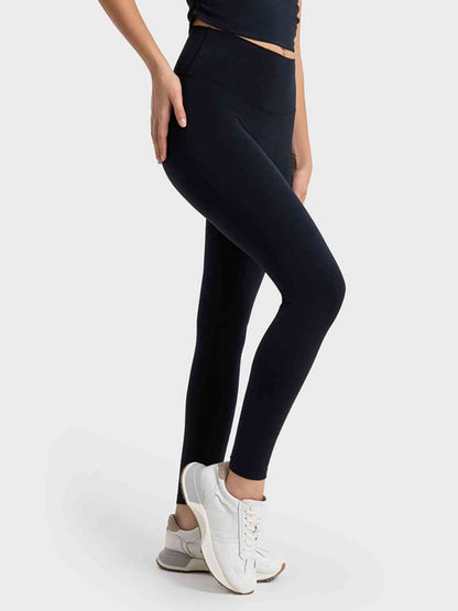 Millennia Wide Waistband Sports Leggings - FitFemme.Shop