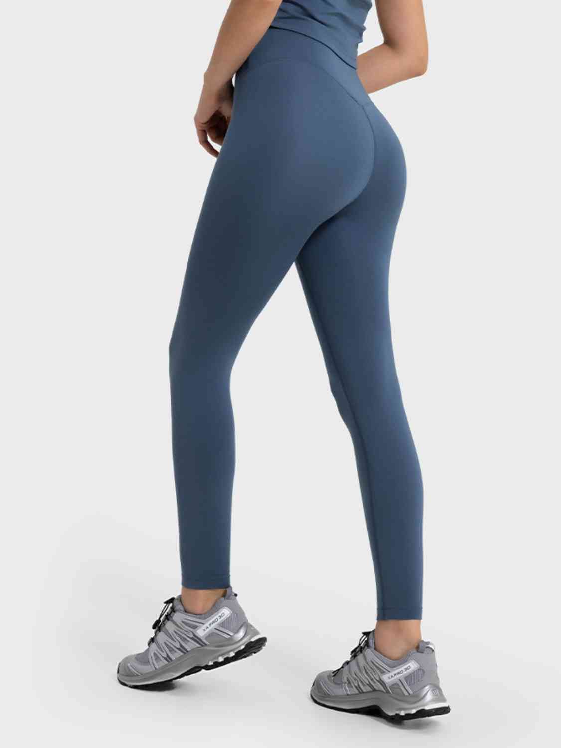 Millennia Wide Waistband Sports Leggings - FitFemme.Shop