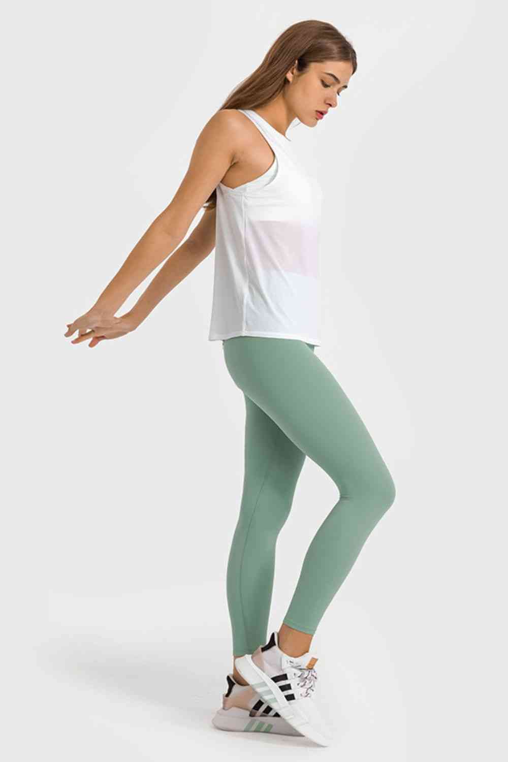 Millennia High Waist Ankle-Length Yoga Leggings - FitFemme.Shop