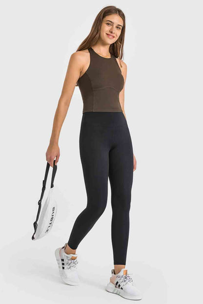 Millennia High Waist Ankle-Length Yoga Leggings - FitFemme.Shop