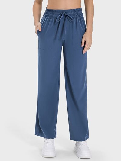 Millennia Drawstring Pocketed Active Pants - FitFemme.Shop