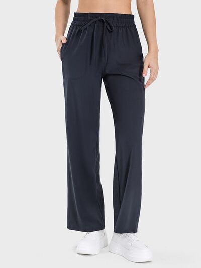 Millennia Drawstring Pocketed Active Pants - FitFemme.Shop