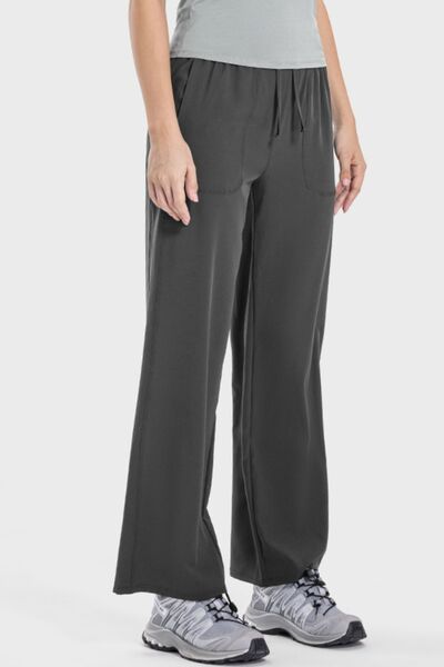 Millennia Drawstring Pocketed Active Pants - FitFemme.Shop
