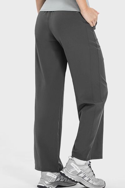 Millennia Drawstring Pocketed Active Pants - FitFemme.Shop