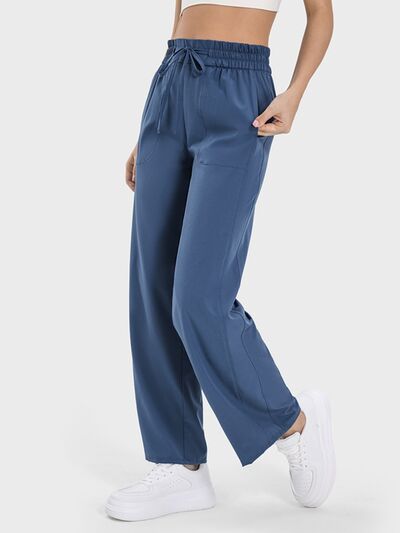 Millennia Drawstring Pocketed Active Pants - FitFemme.Shop