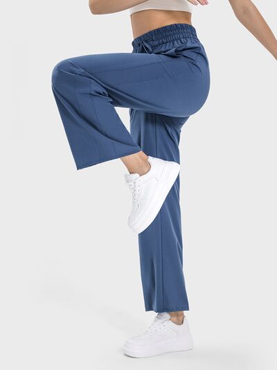 Millennia Drawstring Pocketed Active Pants - FitFemme.Shop