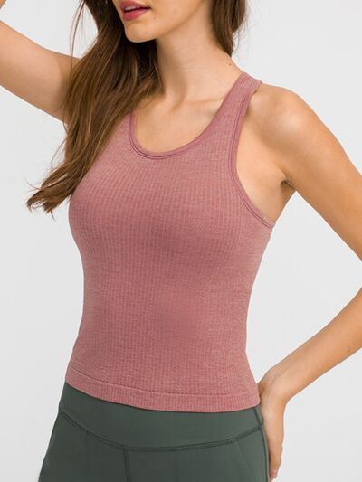 Millennia Round Neck Racerback Active Tank - FitFemme.Shop