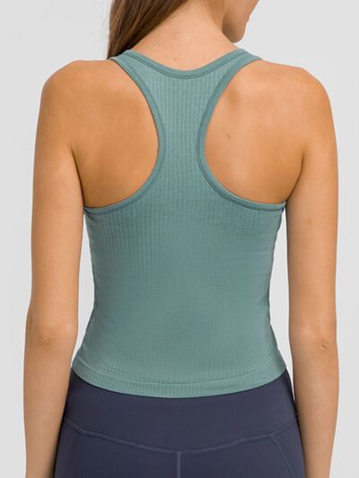 Millennia Round Neck Racerback Active Tank - FitFemme.Shop