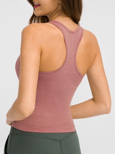 Millennia Round Neck Racerback Active Tank - FitFemme.Shop