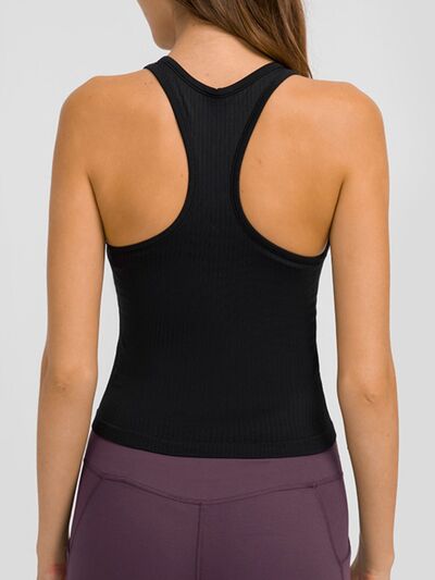 Millennia Round Neck Racerback Active Tank - FitFemme.Shop